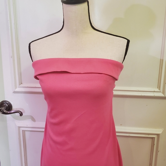 Who I Am Pink Tube Dress with Side Split and Back Cutout, Size 14, NWT - Picture 10 of 16